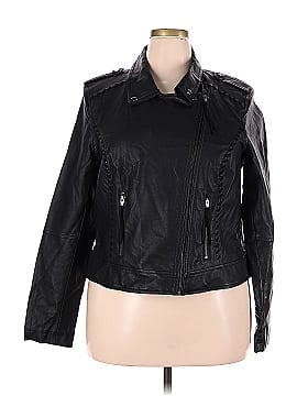 City Chic Faux Leather Jacket (view 1)