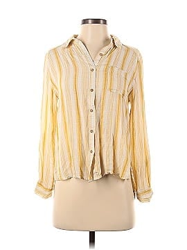 Olivia Grey Long Sleeve Button-Down Shirt (view 1)