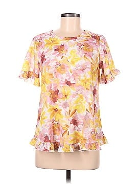 Greige Short Sleeve Blouse (view 1)
