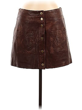 Veronica Beard Leather Skirt (view 1)