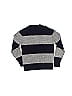Gap Kids 100% Cotton Stripes Gray Pullover Sweater Size 8 - photo 2
