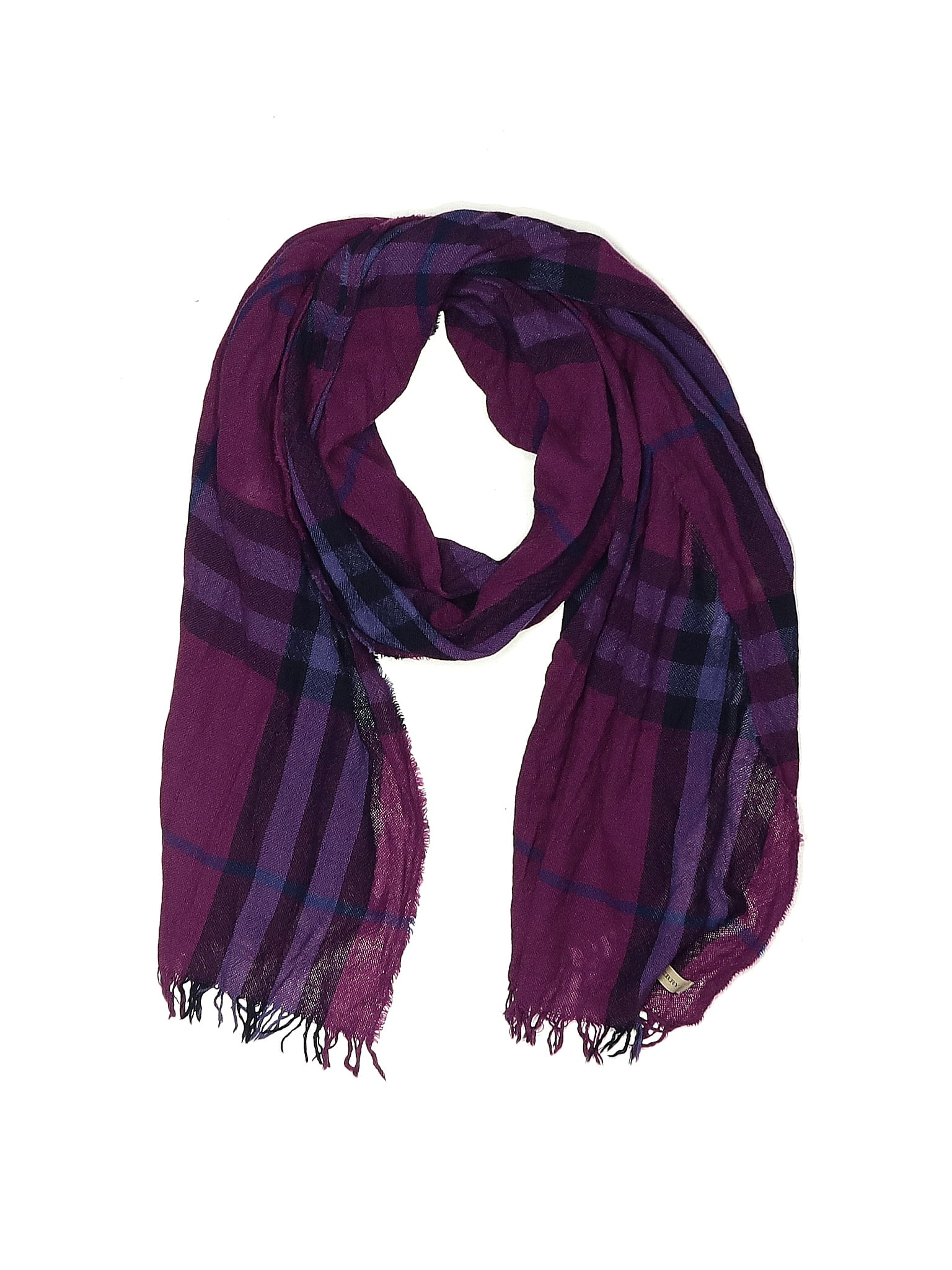 Burberry Plaid Purple Scarf One Size - 68% off | ThredUp