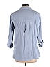 Anne Klein Houndstooth Checkered-gingham Blue 3/4 Sleeve Button-Down Shirt Size L - photo 2