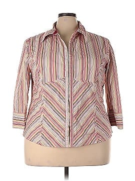 Cato 3/4 Sleeve Button-Down Shirt (view 1)