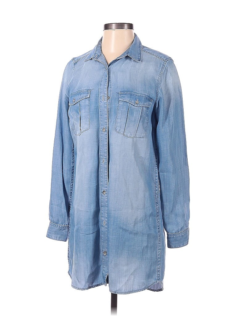 &Denim by H&M Blue Long Sleeve Blouse Size 4 - photo 1