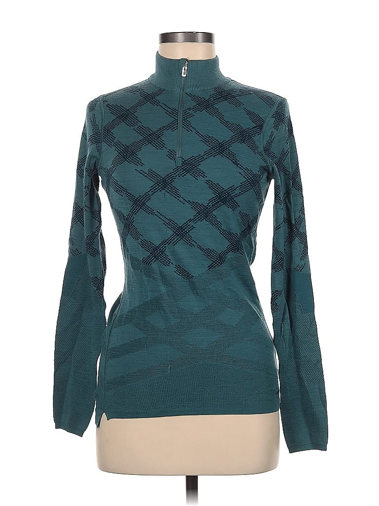 Smartwool Argyle Batik Teal Wool Pullover Sweater Size M - photo 1