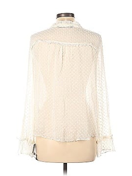 Zara Basic Long Sleeve Silk Top (view 2)