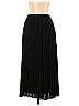 Ann Taylor LOFT 100% Polyester Solid Black Casual Skirt Size L - photo 1