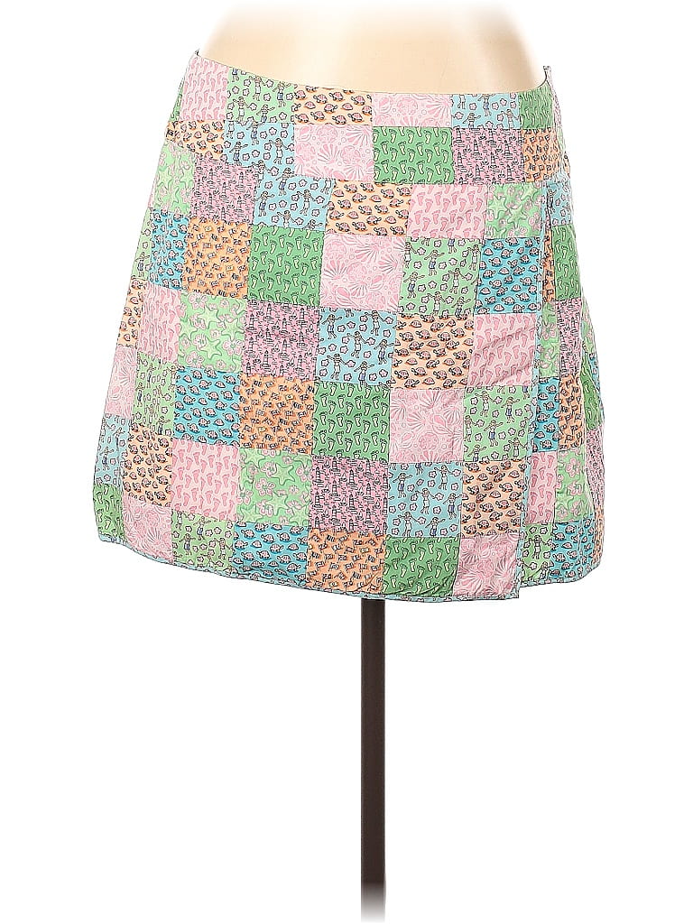 Vineyard Vines 100% Cotton Argyle Color Block Pink Casual Skirt Size 12 - photo 1