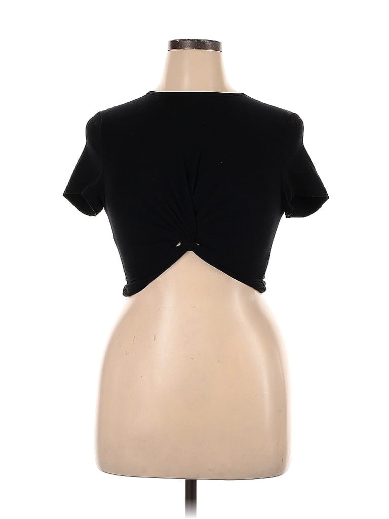 Shein Black Short Sleeve T-Shirt Size 0X (Plus) - photo 1