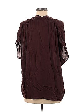 Vince. Short Sleeve Silk Top (view 2)