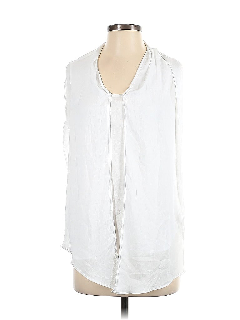Bar III 100% Polyester White Sleeveless Blouse Size S - photo 1