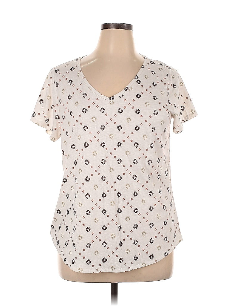 Sonoma Goods for Life Ivory Short Sleeve T-Shirt Size XL - photo 1