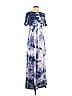 Lularoe Acid Wash Print Tie-dye Blue Casual Dress Size XS - photo 1