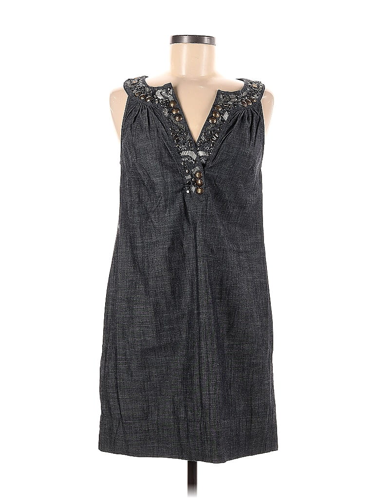 New York & Company 100% Cotton Gray Casual Dress Size S - photo 1