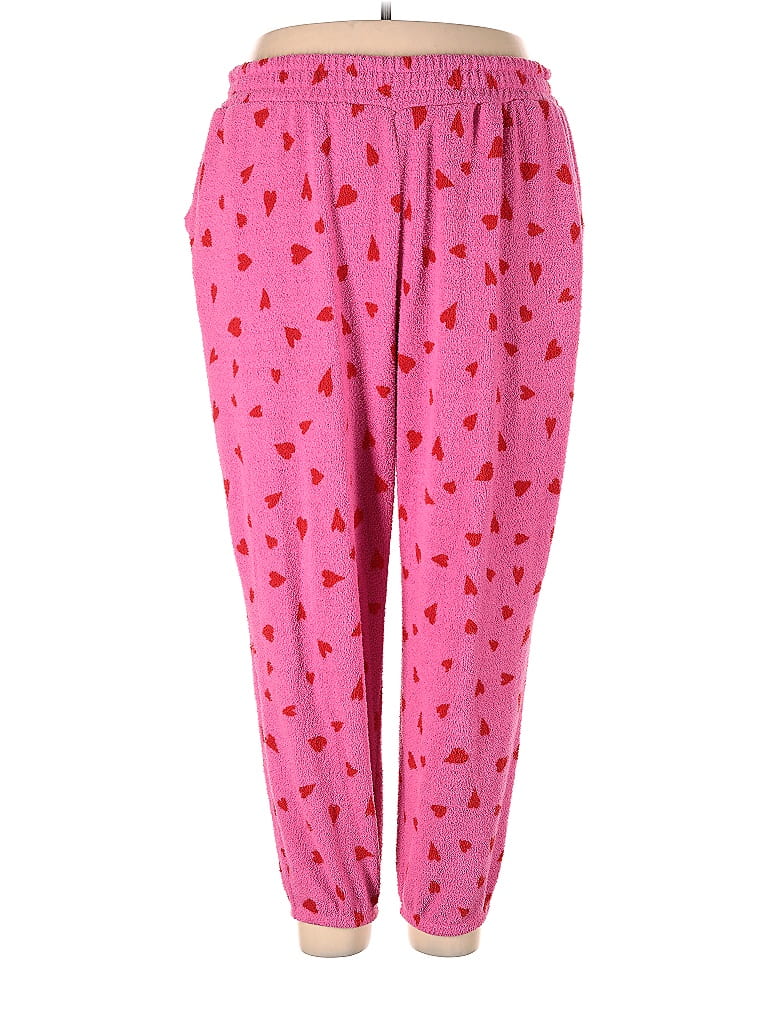 Yitty Hearts Polka Dots Pink Fleece Pants Size 2X (Plus) - photo 1