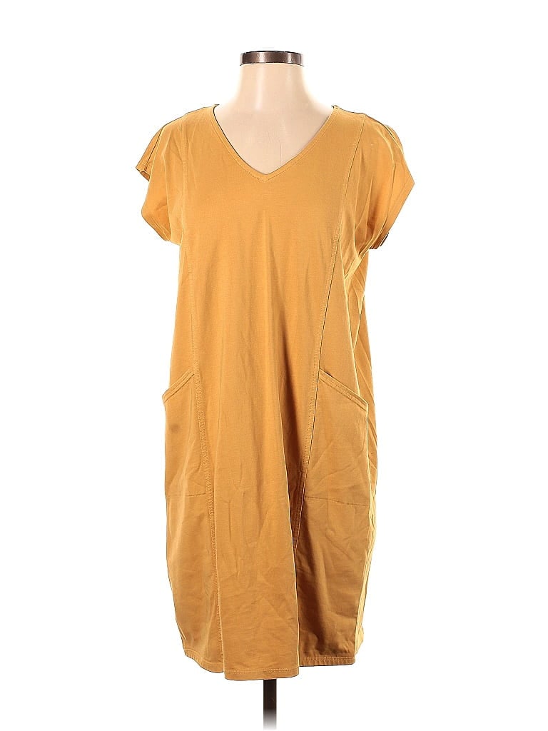 Purejill 100% Cotton Tan Casual Dress Size S (Petite) - photo 1