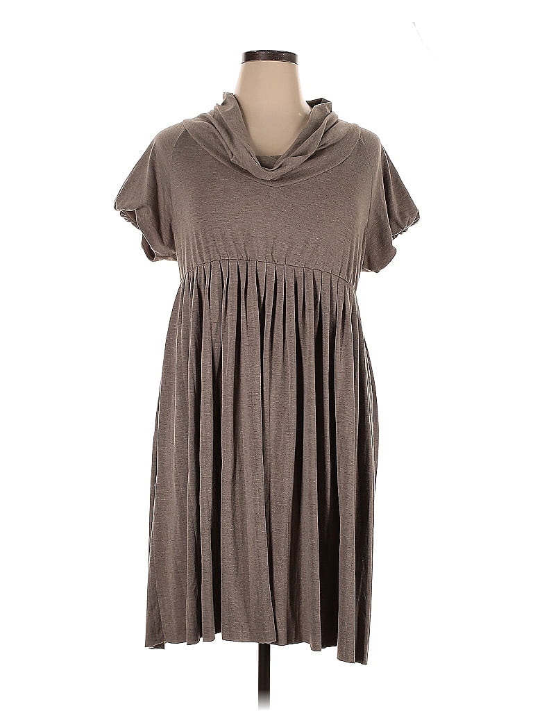 BCBGMAXAZRIA Solid Gray Casual Dress Size XL - photo 1