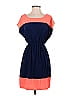 Soprano 100% Polyester Color Block Solid Blue Casual Dress Size M - photo 1