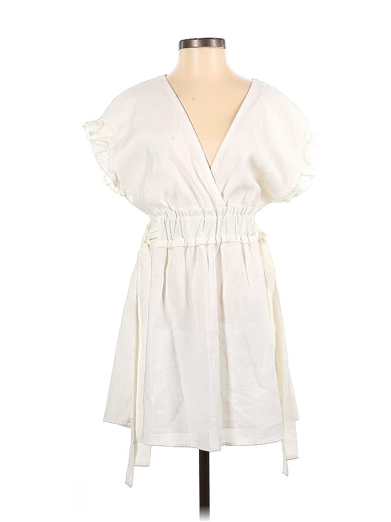 Zara White Casual Dress Size S - photo 1
