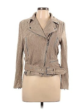 Olivaceous Faux Leather Jacket (view 1)