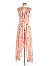 Banana Republic 100% Polyester Floral Motif Floral Pink Casual Dress Size 12 - photo 1