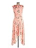 Banana Republic 100% Polyester Floral Motif Floral Pink Casual Dress Size 12 - photo 2