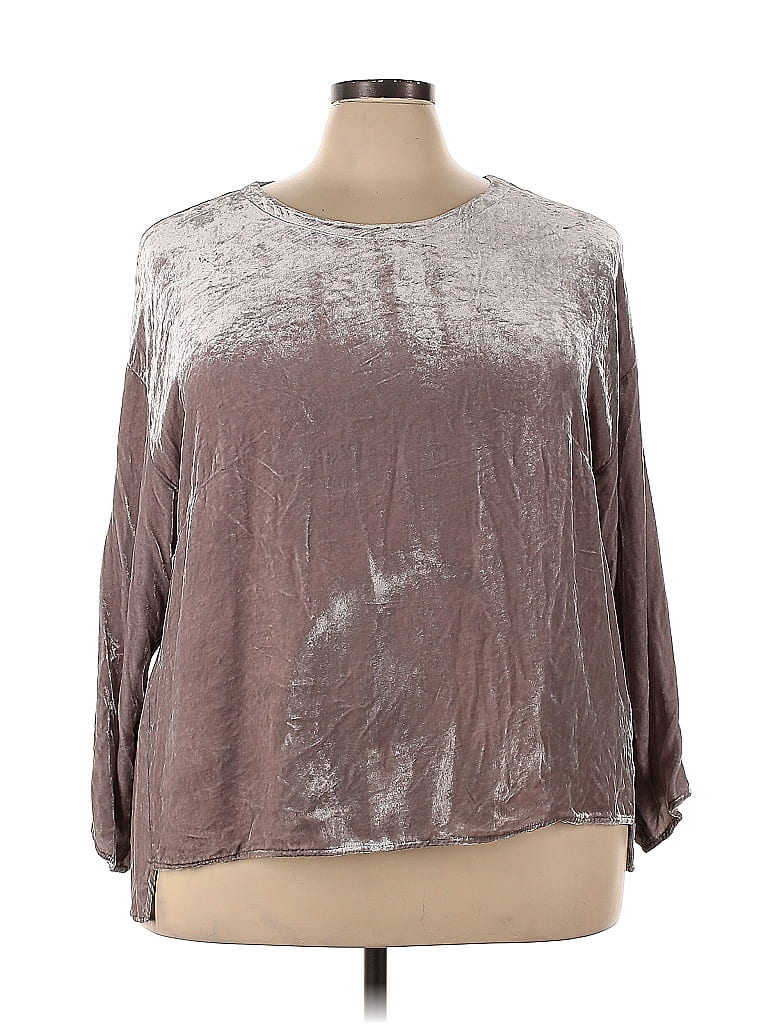 Eileen Fisher Gray Long Sleeve Top Size 3X (Plus) - photo 1