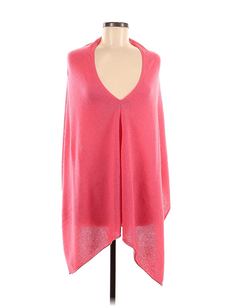 In Cashmere 100% Cashmere Pink Poncho One Size - photo 1