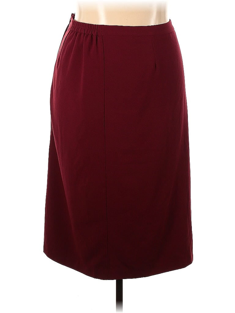 Jessica London Solid Burgundy Casual Skirt Size 18 (Plus) - photo 1