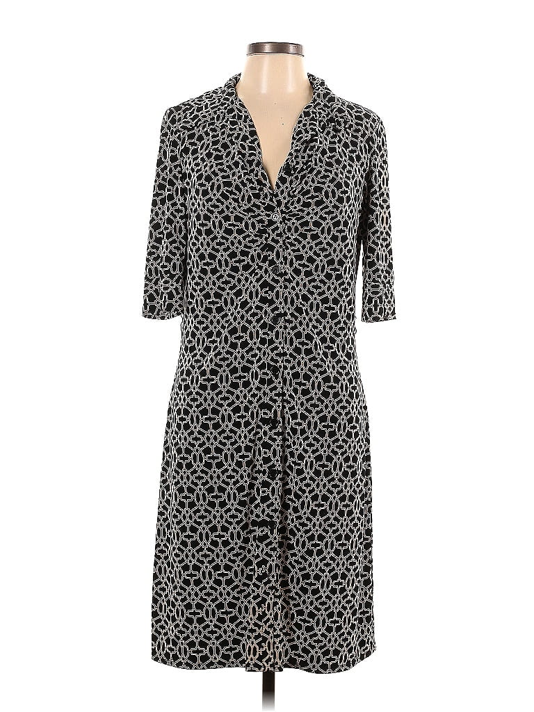 LAUNDRY BY SHELLI SEGAL Damen Shirtkleid – Print Jersey, Komplett Gefüttert, Lässiges Poloshirt-Kleid