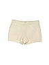 Cupcakes & Cashmere 100% Leather Solid Ivory Leather Shorts Size 6 - photo 1