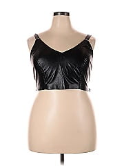 Eloquii Faux Leather Top