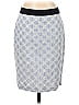 Ann Taylor Jacquard Damask Argyle Grid Fair Isle Brocade Graphic Blue Casual Skirt Size 4 - photo 1