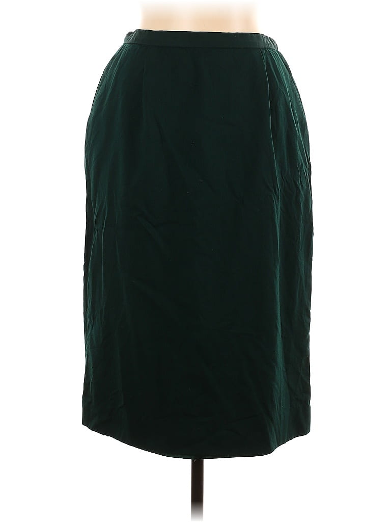 Pendleton 100% Wool Solid Green Casual Skirt Size 12 - photo 1
