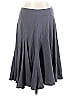 Garnet Hill Solid Gray Casual Skirt Size L - photo 1