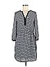 Banana Republic Houndstooth Checkered-gingham Grid Tweed Gray Casual Dress Size 6 - photo 1