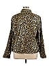 Jones New York Animal Print Leopard Print Gold Denim Jacket Size 2X (Plus) - photo 2