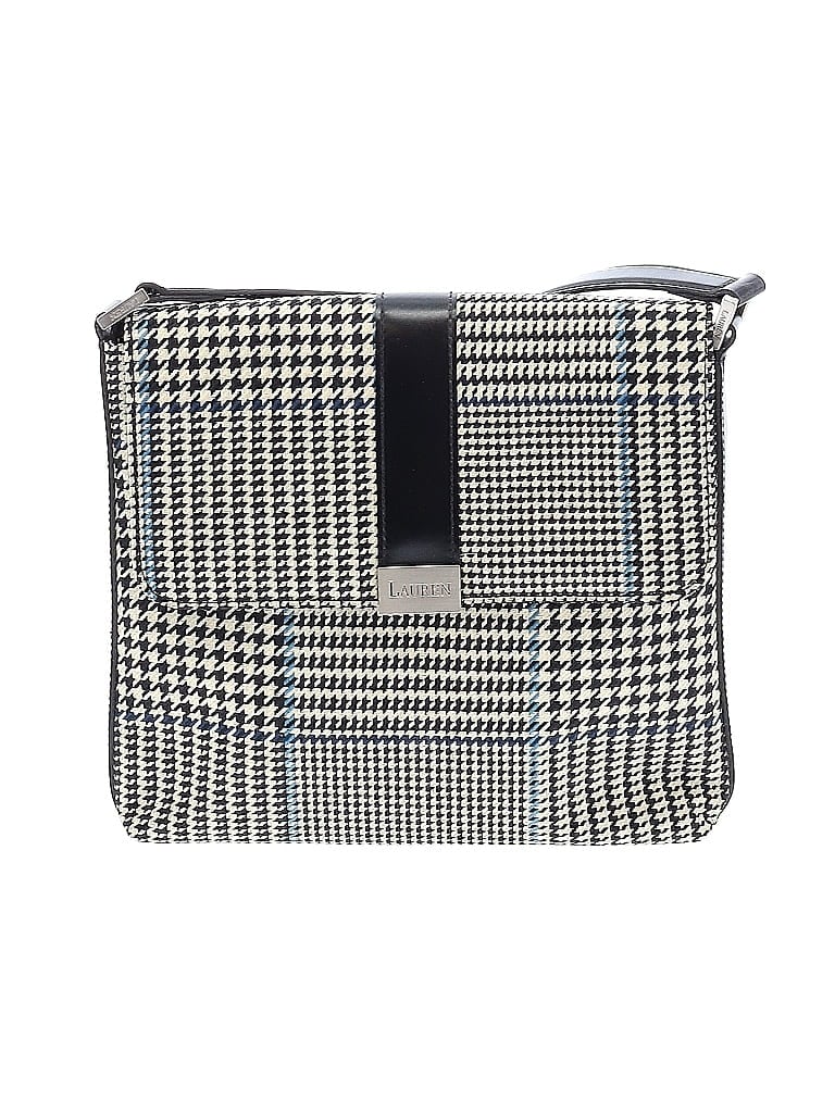 Lauren by Ralph Lauren Houndstooth Checkered-gingham Grid Plaid Tweed Graphic Blue Shoulder Bag One Size - photo 1