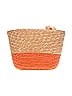 Neiman Marcus 100% Straw Marled Stripes Tropical Ombre Orange Tote One Size - photo 3
