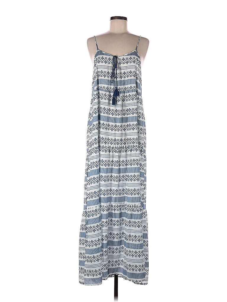 Lularoe 100% Polyester Acid Wash Print Tie-dye Blue Casual Dress Size M - photo 1