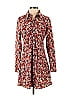 Levi's 100% Polyester Floral Motif Burgundy Casual Dress Size S - photo 1