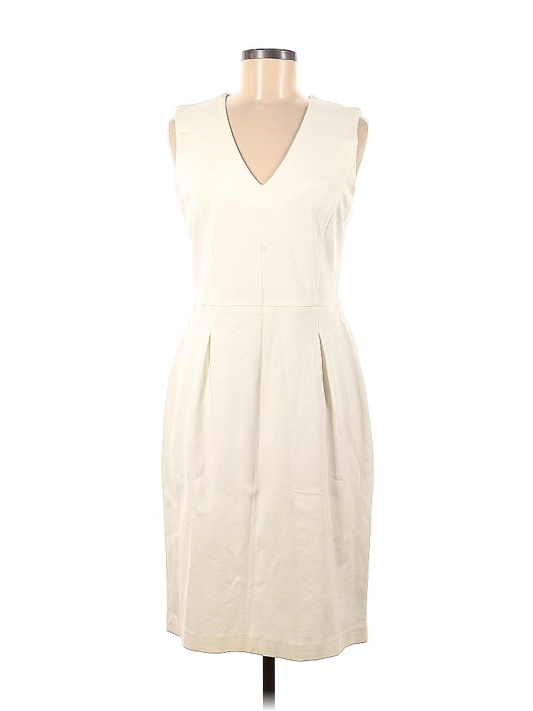 Banana Republic Solid Ivory Casual Dress Size 8 - photo 1