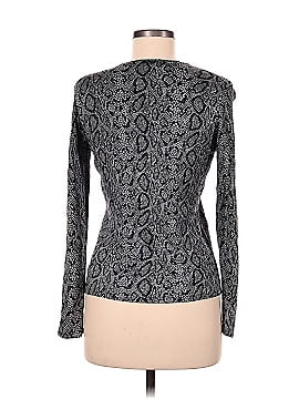 Donna Gray Long Sleeve Silk Top (view 2)