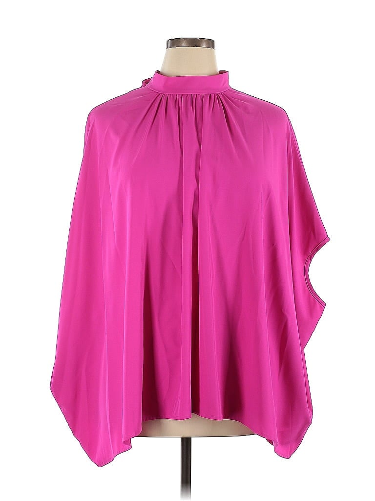 Unbranded 100% Polyester Pink Short Sleeve Blouse Size XL - photo 1