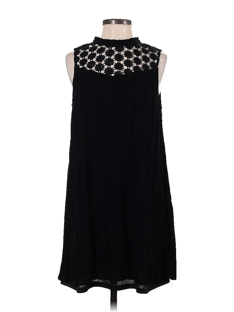 She + Sky Grid Black Casual Dress Size M - photo 1