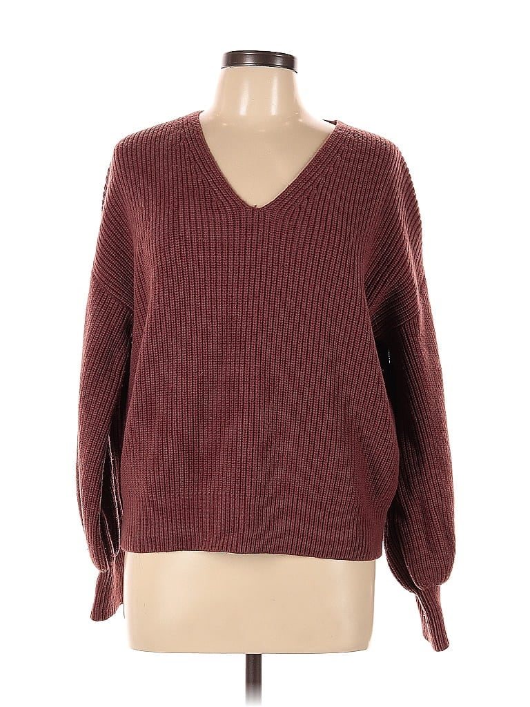 Madewell Burgundy Wool Pullover Sweater Size L - photo 1