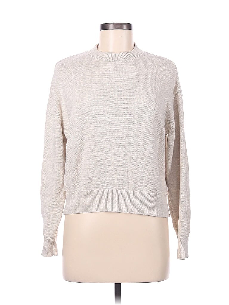 Daily Ritual 100% Cotton Silver Pullover Sweater Size M - photo 1