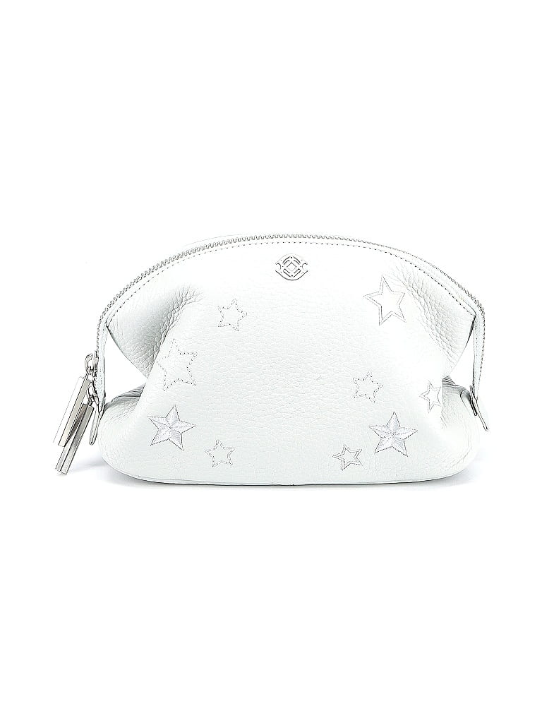 Dagne Dover 100% Leather Stars White Leather Clutch One Size - photo 1