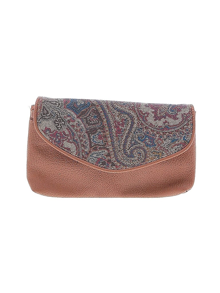 Unbranded Jacquard Paisley Tan Clutch One Size - photo 1